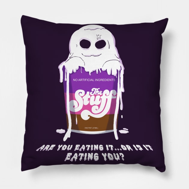 The Stuff (textile) Pillow by VixenwithStripes