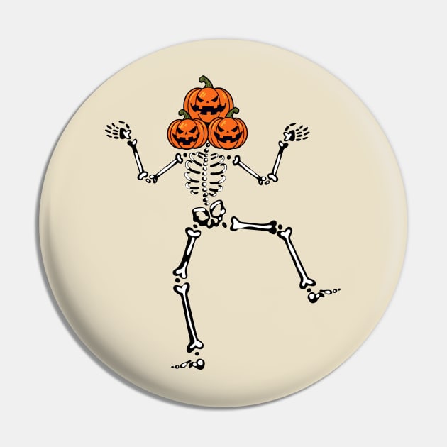 Skelleton Pumkin Dance Pin by BloomInOctober