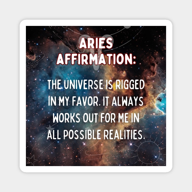 Aries zodiac signs quote - Aries Affirmations Magnet by Zodiac Outlet