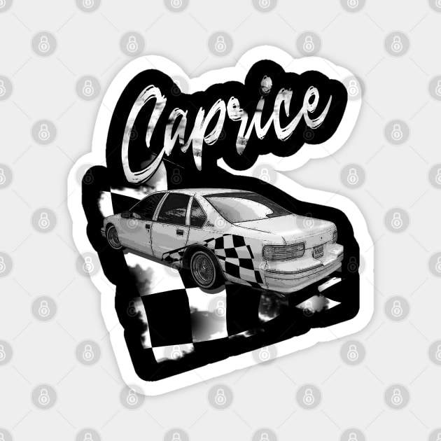 Bubble Race Flag Caprice Magnet by Black Ice Design