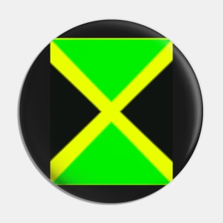 Jamaican flag black green and gold Pin