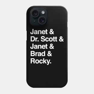 The Rocky Horror - Janet & Dr. Scott & Janet & Brad & Rocky Phone Case