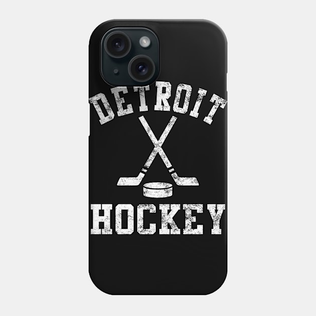 Vintage Detroit Hockey Phone Case by tropicalteesshop