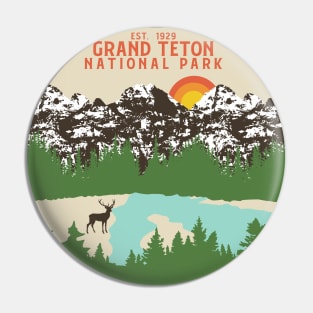 GRAND TETON NATIONAL PARK WYOMING HIKING CAMPING CLIMBING Pin