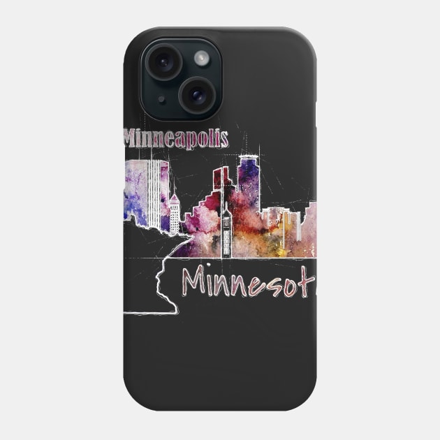 Minneapolis, Minnesota Phone Case by DimDom