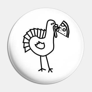 Thanksgiving Turkey with Pizza Slice Outline Pin