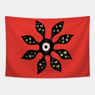 Evil Eye Monster Creepy Weird Art Tapestry