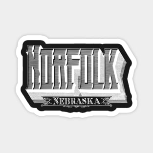 Vintage Norfolk, NE Magnet