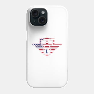 Letter L American Flag Monogram Initial Phone Case