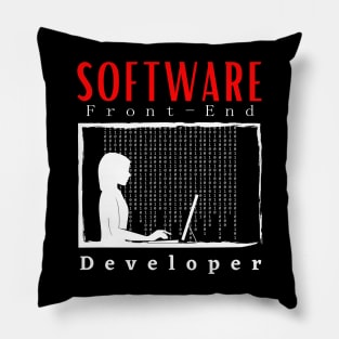 Software Front-End Developer motivational design Pillow