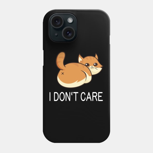 I don't care funny Cat Butt Phone Case by Foxxy Merch