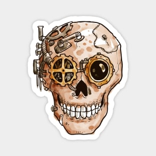 Steampunk cranium hand drawn Magnet