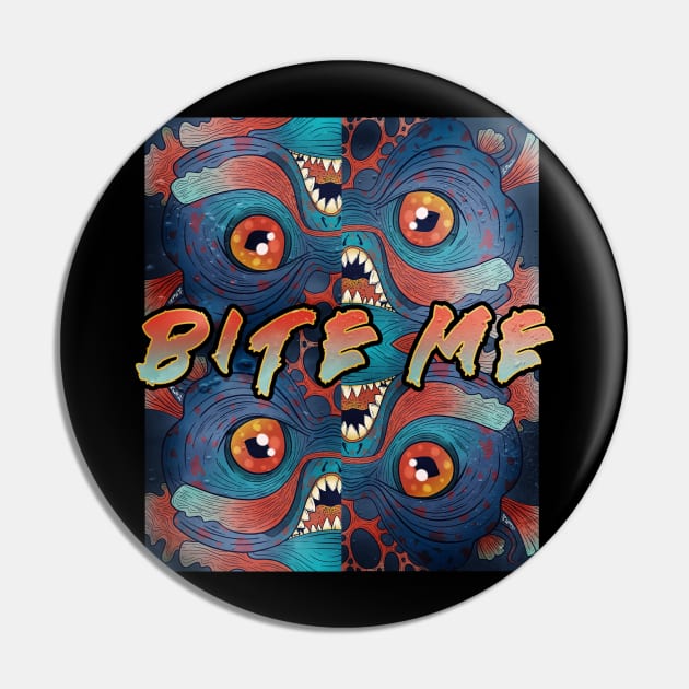 BITE ME FISH Pin by LeMae Macabre