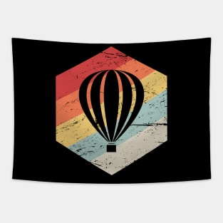 Retro Vintage Hot Air Balloon Graphic Tapestry