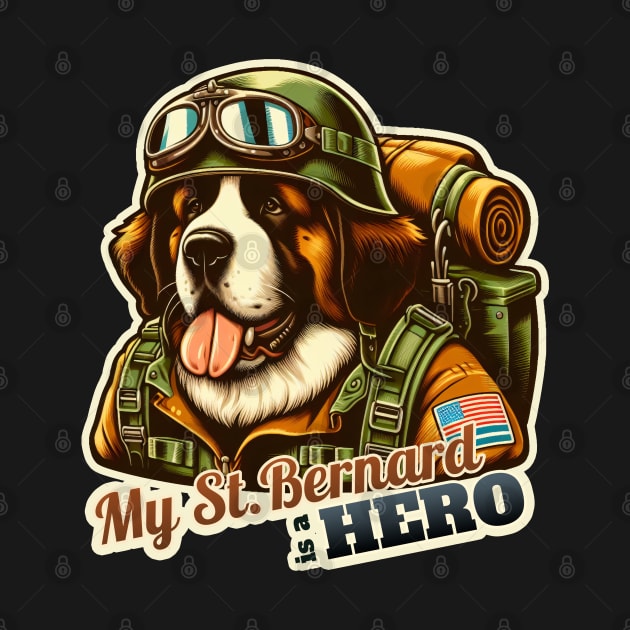 St. Bernard soldier by k9-tee