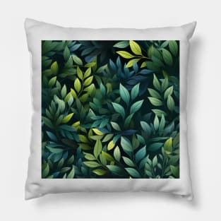 Green Leaves Pattern 12 Pillow