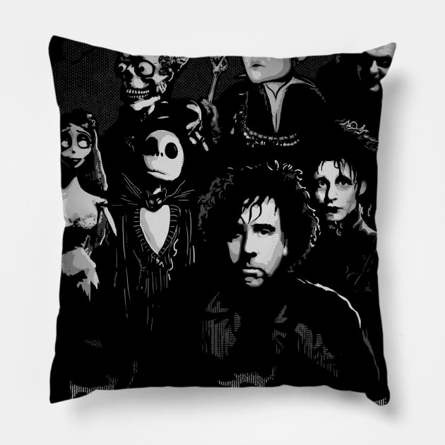 Tim Burton Pillow by RedBug01