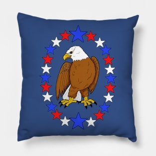 Bald Eagle 4th of July Pillow