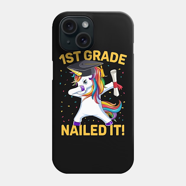 Dabbing Unicorn 1st Grade Graduation Gift Phone Case by HCMGift