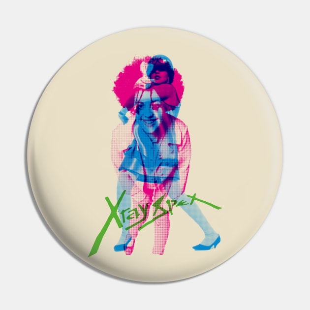 X Ray Spex Poly styrene Pin by HAPPY TRIP PRESS