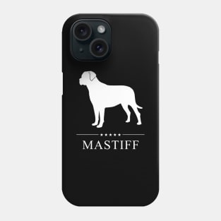 Mastiff Dog White Silhouette Phone Case