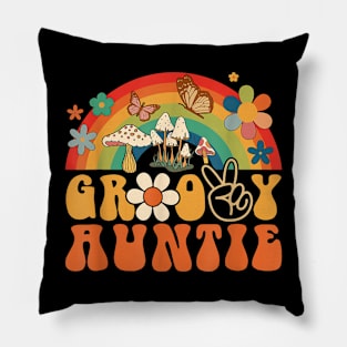 Groovy Aunt Matching Fun Best Aunt Ever Pillow