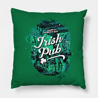 Happy St Patrick's Day Irish Pub Pillow