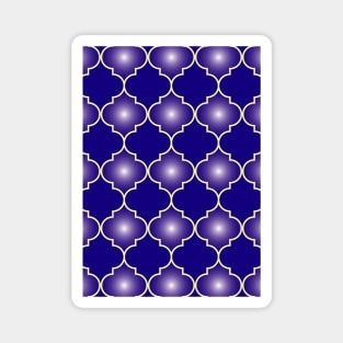 Blue Islamic Geometric - Blue Islamic Pattern - Blue Islamic Pattern Geometric Magnet