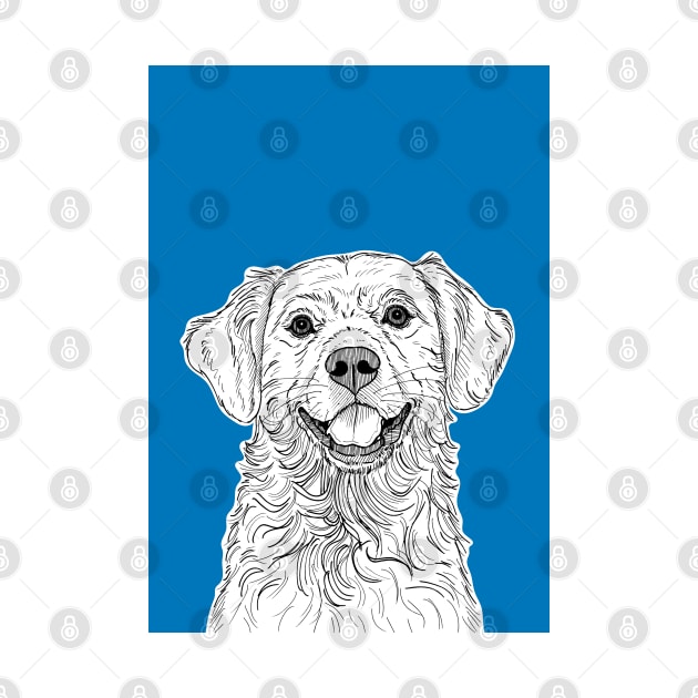 Golden Retriever ( blue background ) by AdamRegester