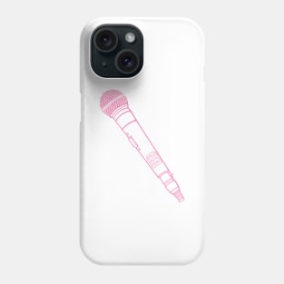 Microphone (Blush Red Lines) Analog / Music Phone Case