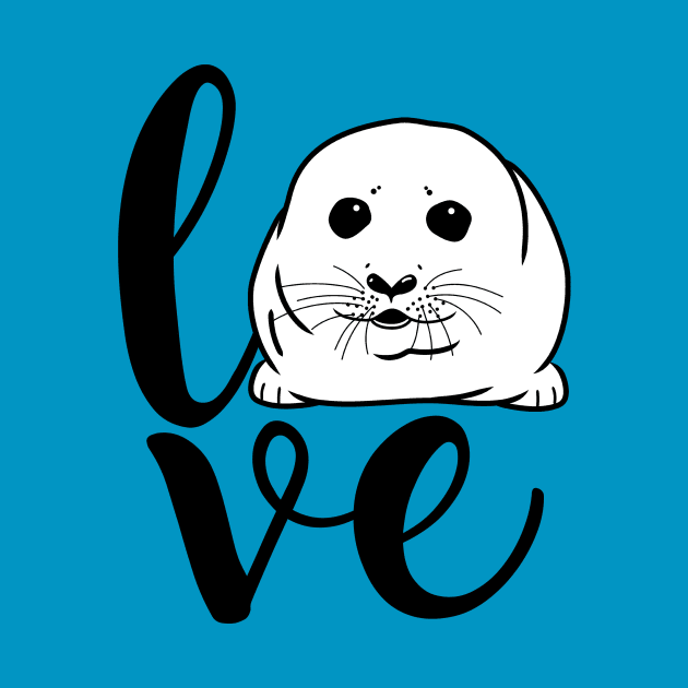 Baby Harp Seal Love by cottoncanvas