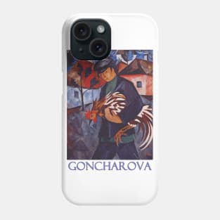 Boy with Rooster by Natalia Goncharova Phone Case
