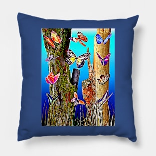 Butterflies Cartoon Pillow