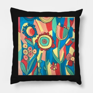 Bright Summer florals Pillow