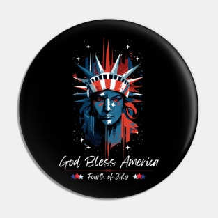 4th of July God Bless America // T-shirt Lifestyle Pin