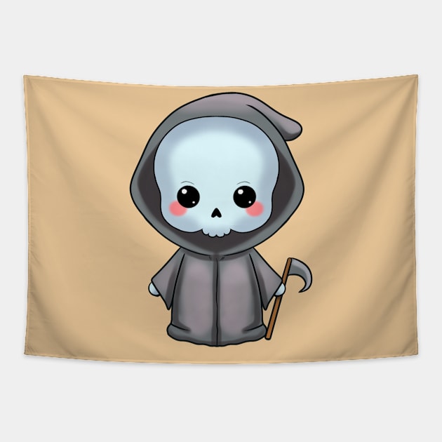 Cute Grim Reaper Tapestry by rvkhart