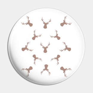 Deer pattern - brown. Pin