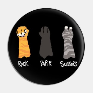 Rock Paper Scissors Cat Paw Pin