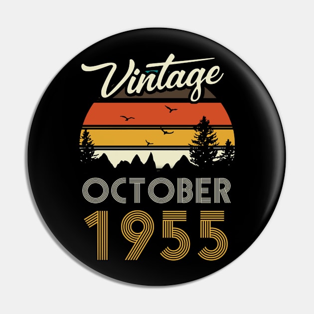 1955 - Vintage October Birthday Gift Shirt Pin by ReneeCummings