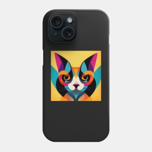 Colourful Abstract Cat Phone Case