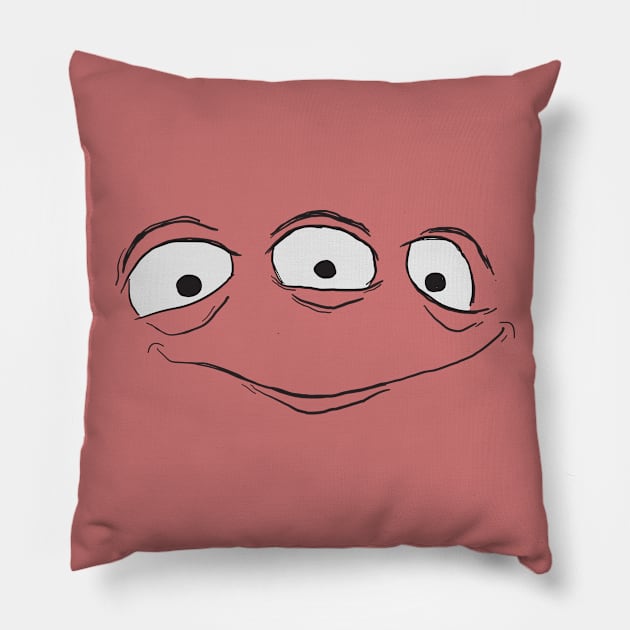 Alien Face Tee Pillow by DarkChoocoolat