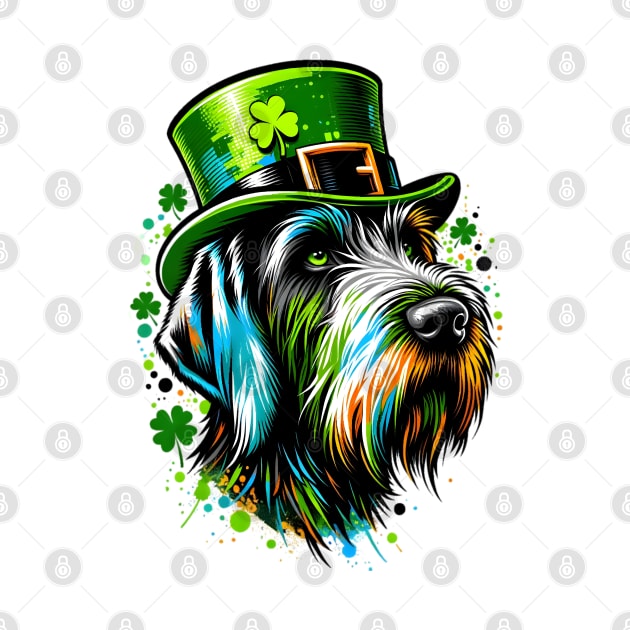 German Wirehaired Pointer Celebrates St. Patrick's Day by ArtRUs