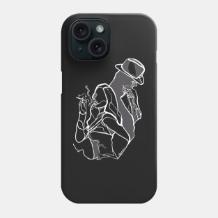 Single Line - Noir (White) Phone Case