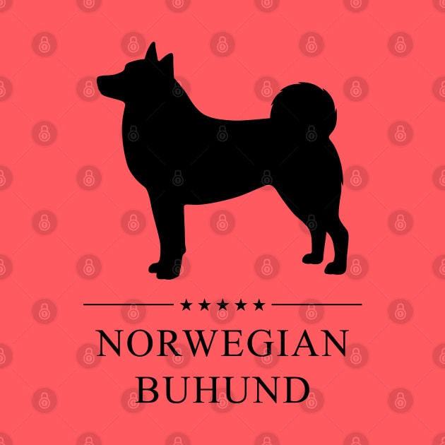 Norwegian Buhund Black Silhouette by millersye