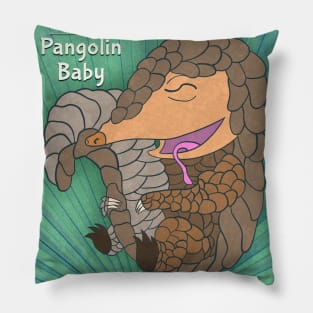 Cute Baby Pangolin Hugging Its Own Tail Pillow