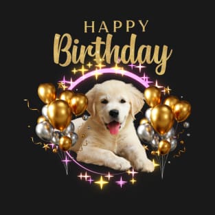 Happy Birthday Labrador Retriever Balloons T-Shirt