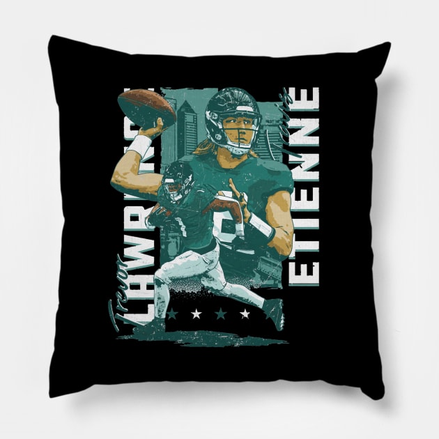 Trevor Lawrence & Travis Etienne Jacksonville Duo Pillow by Chunta_Design