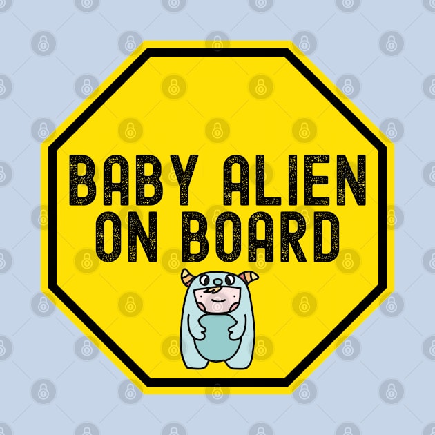 Funny Baby alien on board by DacDibac