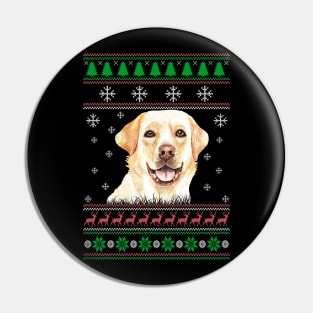 Labrador Retriever Ugly Christmas Sweater Funny Dog Lover Owner Gifts Pin