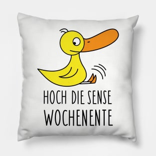 Funny duck wants weekend Pillow